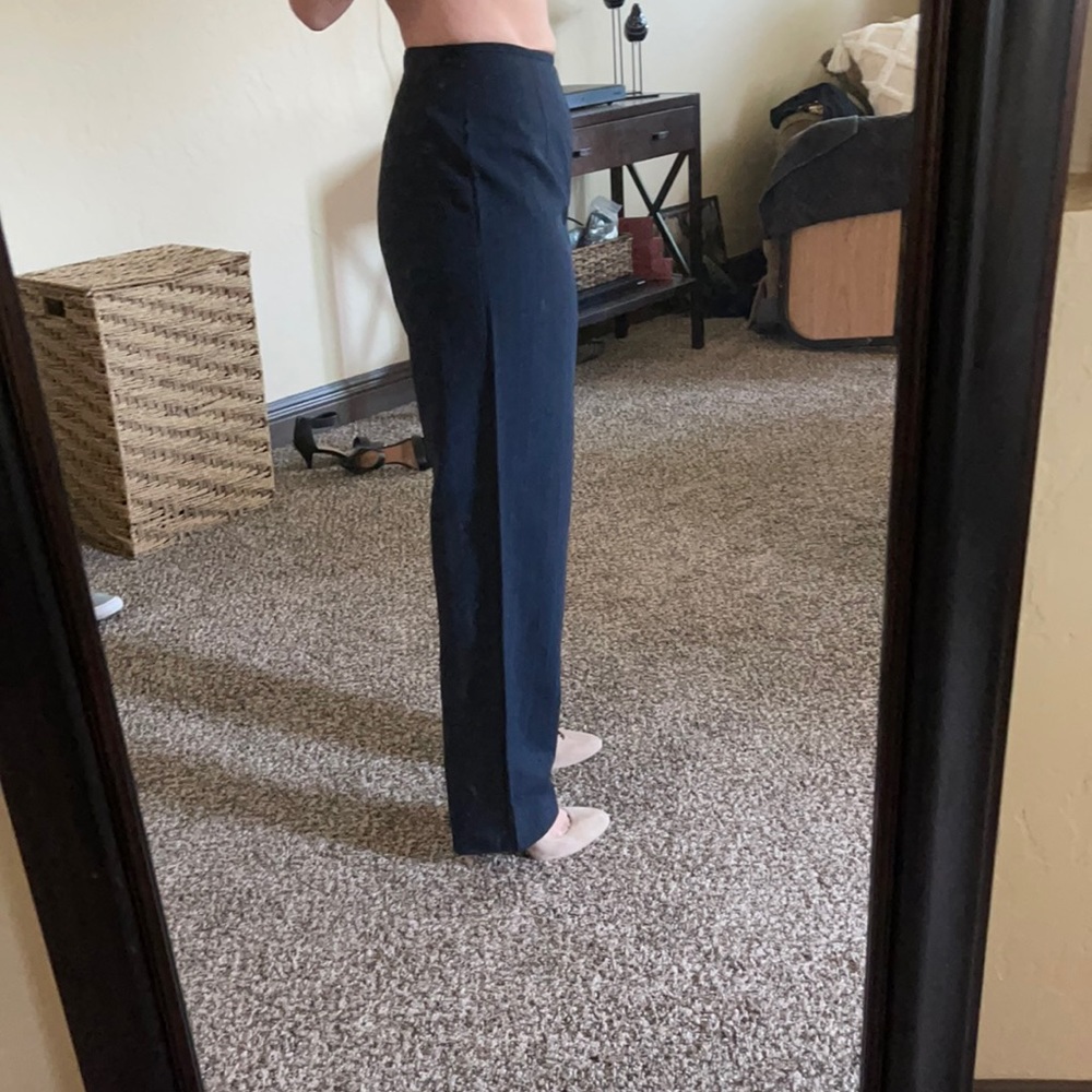 Pinstriped dress pants